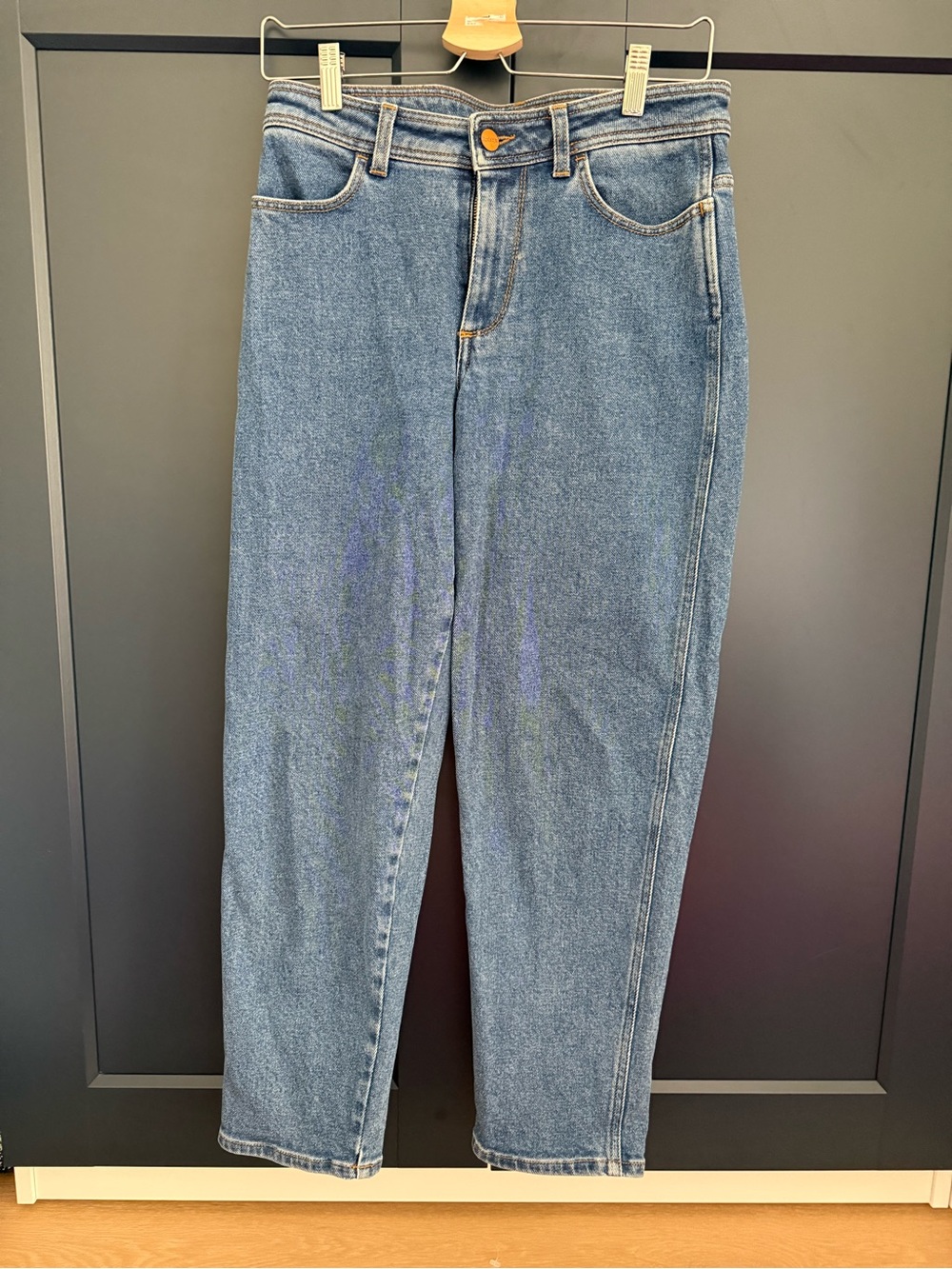 High-Rise Straight Leg Women’s Jeans in Blue Denim